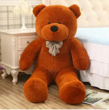 120 см Kawaii настоящий плюшевый мишка Urso De Pelucia, плюшевые куклы в виде животных, детские игрушки, плюшевый мишка, Подарок Для Подружек - Цвет: Коричневый