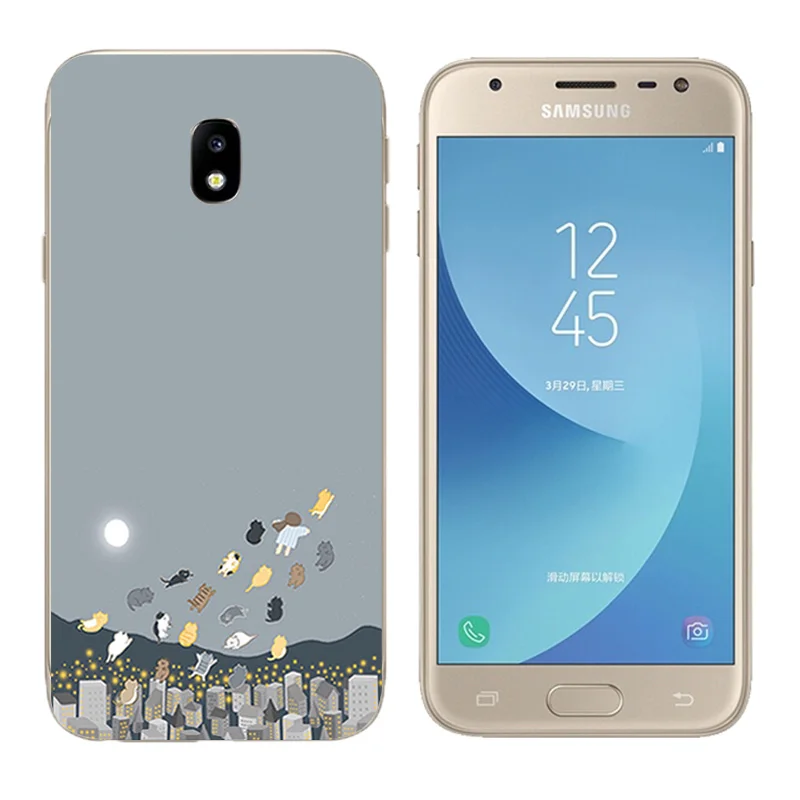 Чехол для телефона Samsung Galaxy J3 2017 J330F Pro (версия ЕС) чехол с принтом &quotдиск&quot Мягкий