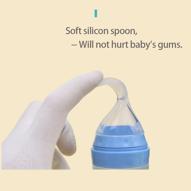 Безопасная бутылка для кормления новорожденных 120 мл силиконовая ложка