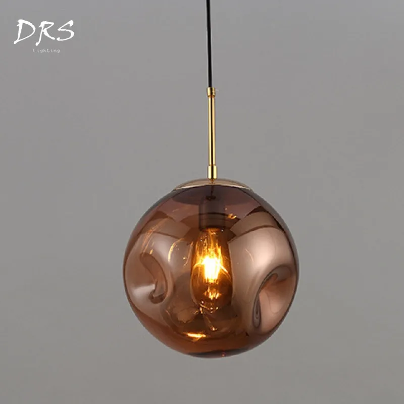 

Nordic Home Decor Glass Pendant Lights Concave Ball Luminaire Bedroom Lighting Creative Dining Room Hanging Lamp Fixtures