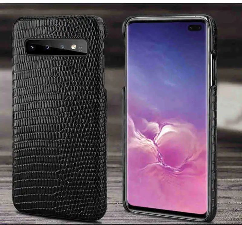 Чехол-накладка из натуральной кожи для Samsung Galaxy S10 Plus роскошный чехол с рисунком