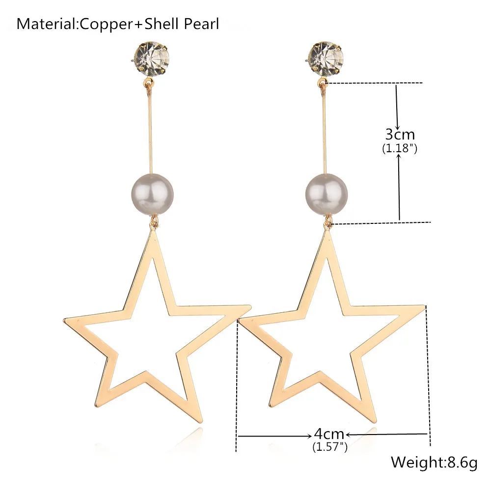 Myelo новые Модные украшения корейский В виде ракушки жемчуг звезда Длинные