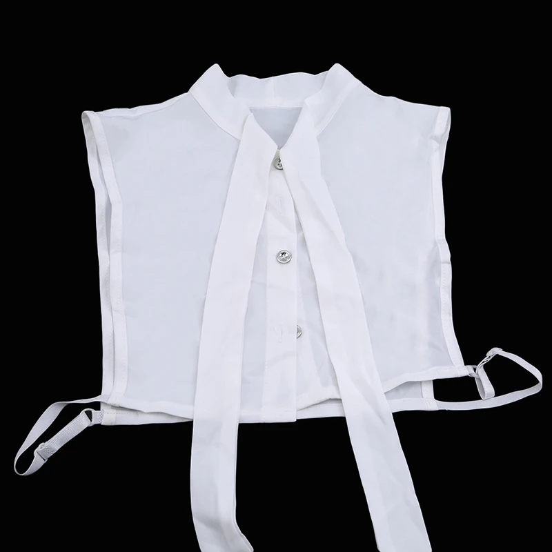 Женский шифоновый накладной воротник Классический белый и черный галстук