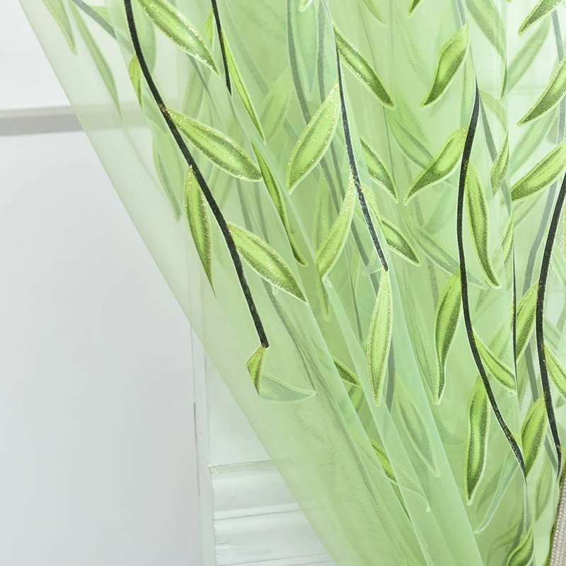 Шикарные занавески для окон с ивовым узором прозрачные Занавески шторы шарфы