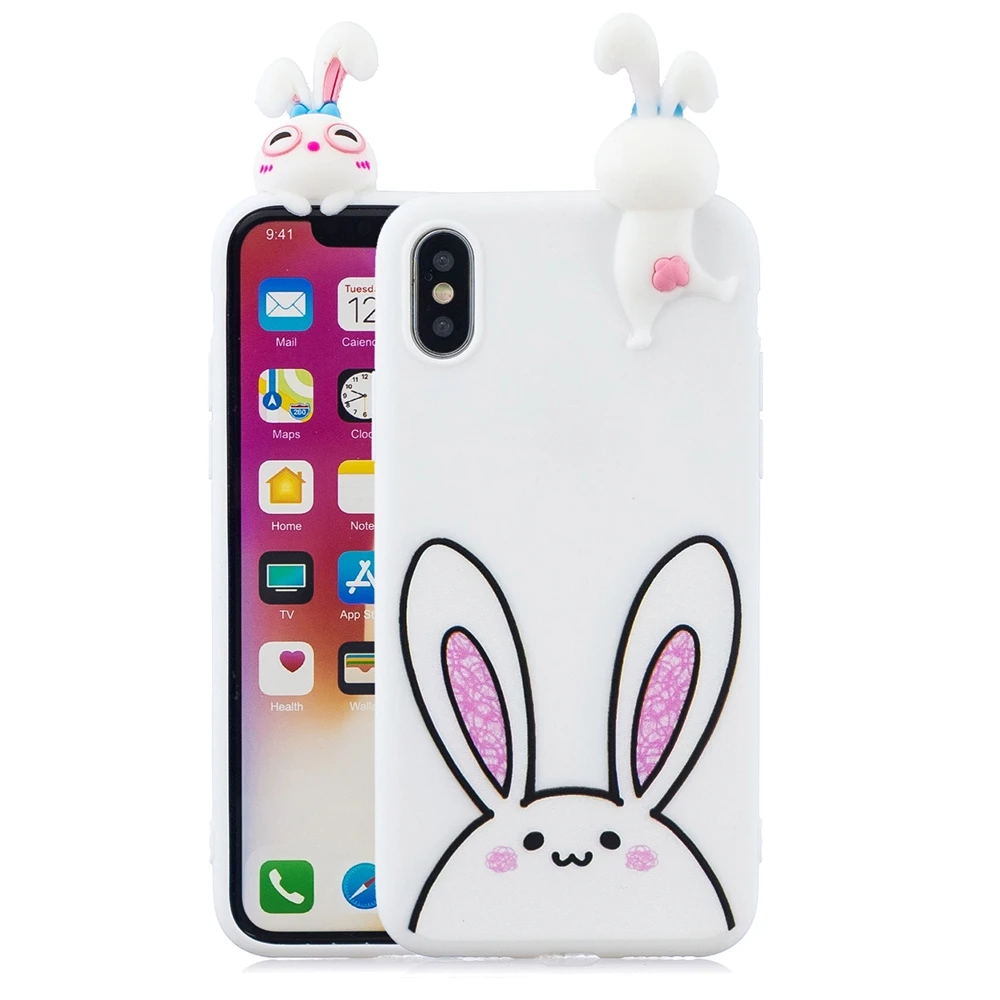 Мягкий силиконовый чехол для iPhone 5 5S SE 6 6s 7 8 Plus X 10 XS Max XR с 3D эффектом снятия стресса