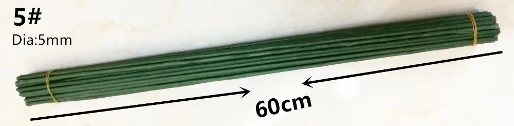 1 мм 2/3/4/5 мм 40/60 см темно-зеленый провод шелковые цветы стволовых DIY ручной работы декоративный венок из искусственных цветов веток цветочный ремесла