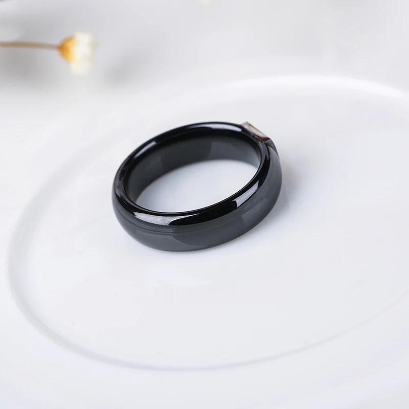 Классический стиль горный хрусталь 6 мм Здоровые черные керамические кольца для