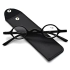 2019 ретро круглые очки для чтения модные глазки мини маленькая пластиковая оправа увеличительные защитные очки с карманом Чехол для очков Топ