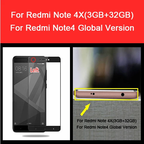 Защитная пленка из закаленного стекла для Xiaomi Redmi note 4 Note 4x64 GB 32 GB для Redmi Note 4X note 4 Pro - Цвет: Note 4X 3GB 32GB