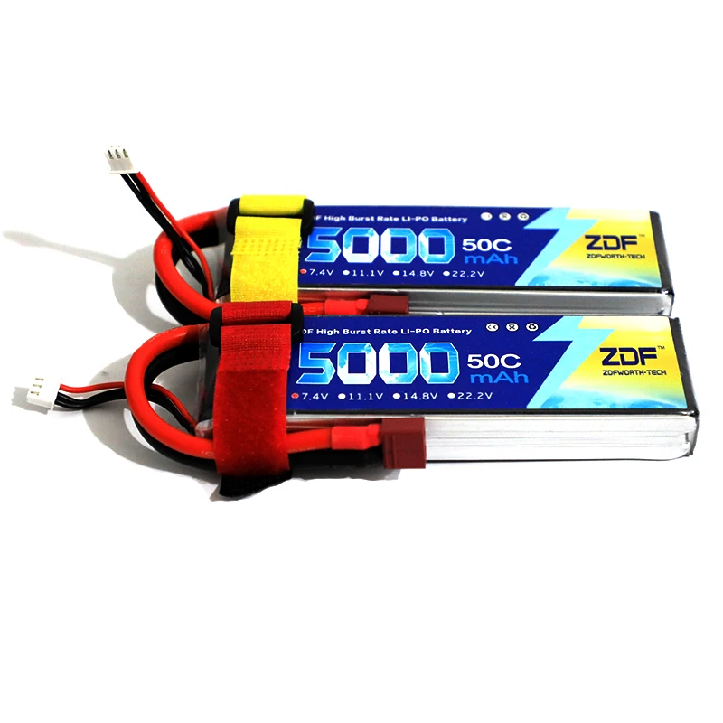 Аккумулятор Lipo ZDF RC 7 4 в 5000 мАч 50C 100C 2S аккумулятор для РУ AKKU автомобиля лодки