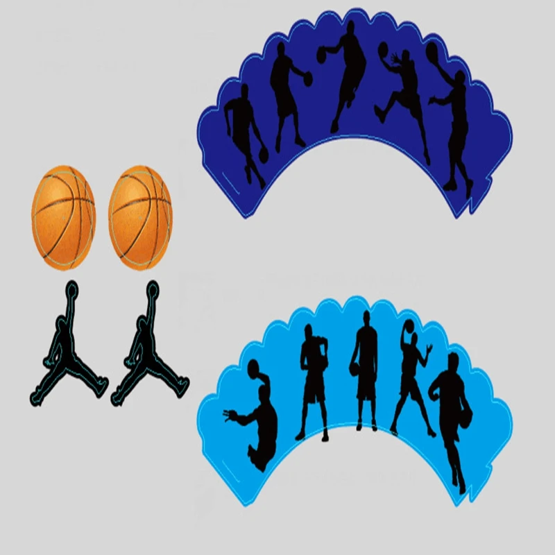 Новый олимпийский Кубок мира Баскетбол хлебобулочные Cup Cake границы набор 12 шт.