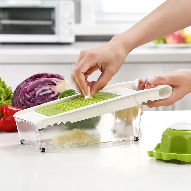QuickDone многофункциональная мандолина Slicer овощи резак с 5 лезвиями для овощей