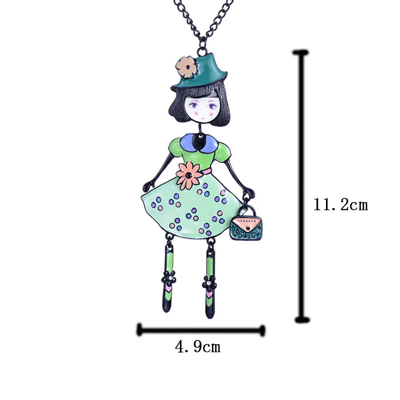 Женские ожерелья и кулоны для танцев модное милое платье девочек Сумка с