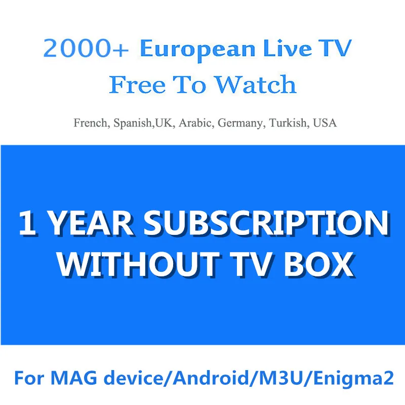 Европа IP tv Italia Ip tv подписка арабский французский Бельгия IP tv Live Smart tv box для Франции бельгийский арабский Поддержка бесплатный тест - Цвет: 1 year subscription