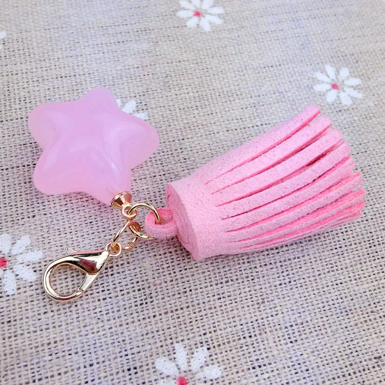 Звездный брелок из смолы с замшевыми кисточками 10 шт. сумка для