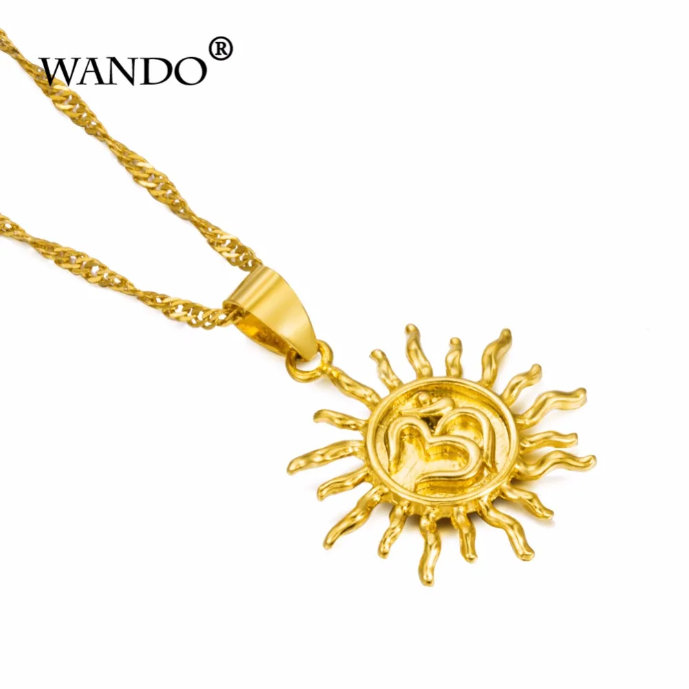 WANDO исламский цветок солнца форма арабский женский золотой цвет мусульманский