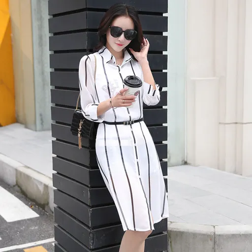 Женский шифоновый кардиган с цветочным принтом Солнцезащитный длинный рубашки