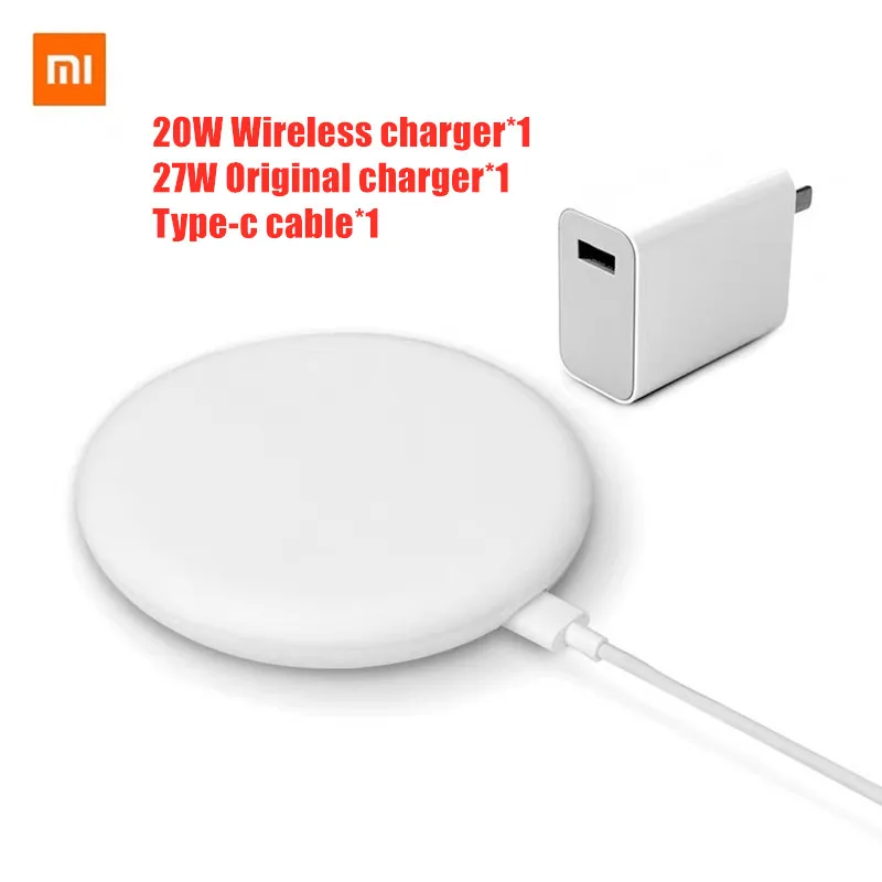 Wireless and charger Оригинальное Беспроводное зарядное устройство Xiaomi 20 Вт Max для Mi 9(20 Вт) MIX 2 S/3(10 Вт) Qi EPP совместимый мобильный телефон(5 Вт) несколько безопасный - Тип штекера: Wireless and charger