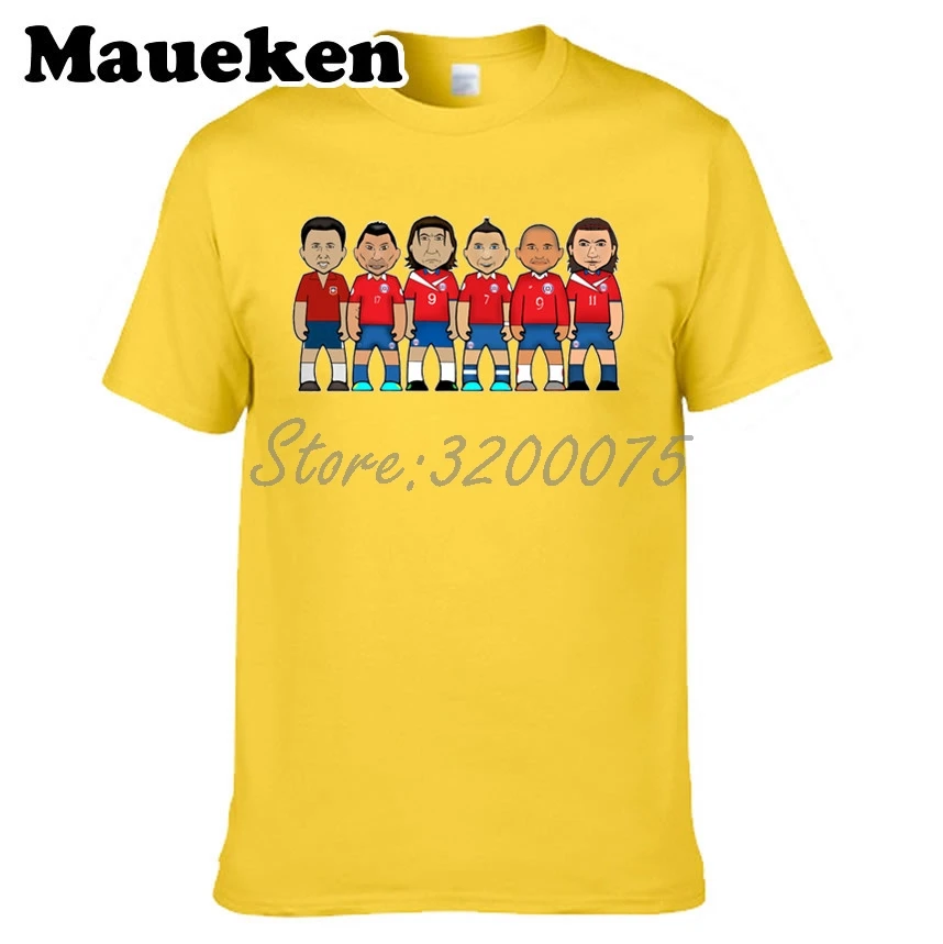 Мужские легенды Leonel Sanchez Chile Ivan Zamorano Alexis Humberto Suazo Gary Medel Marcelo Salas футболка W0522030 |