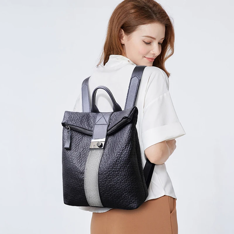 Модный женский рюкзак водонепроницаемый кожаный школьная сумка для девочек