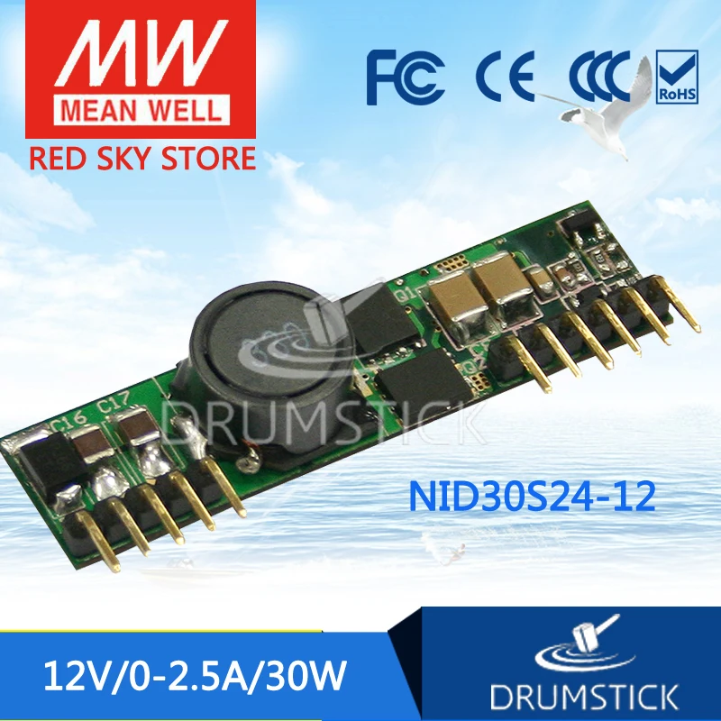 Meanwell NID30S24 12 В 2.5A meanwell NID30 в 30 Вт Non неизолированный одиночный выходной