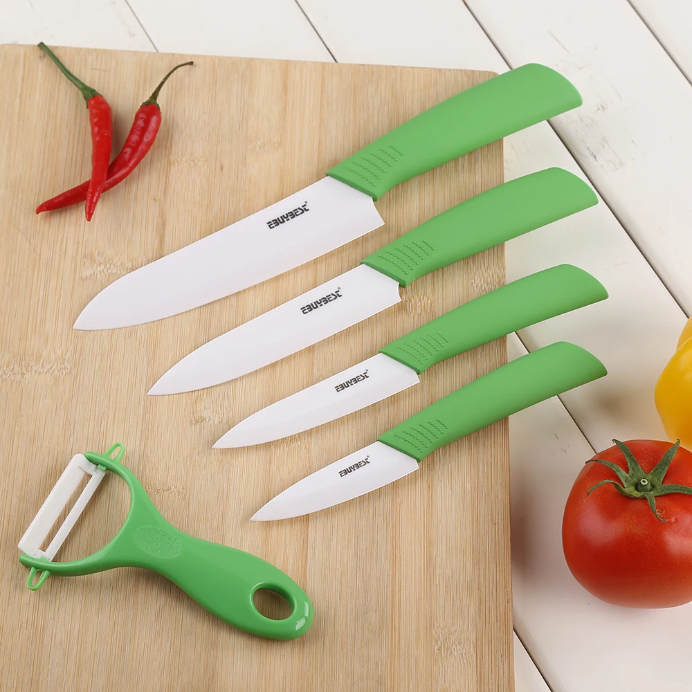 Zirconia Ceramic Knives Set Knives Set 3 4 5 6 inch+ Peeler Multi-color Handle Paring Slicing Chef Knife Kitchen Cooking Tools