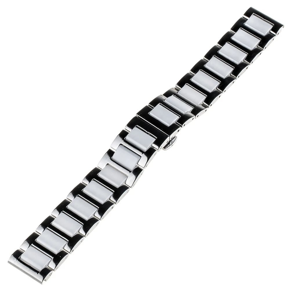 Ремешок для часов из керамики и нержавеющей стали 18 мм 20 22 ремешок мужчин женщин с