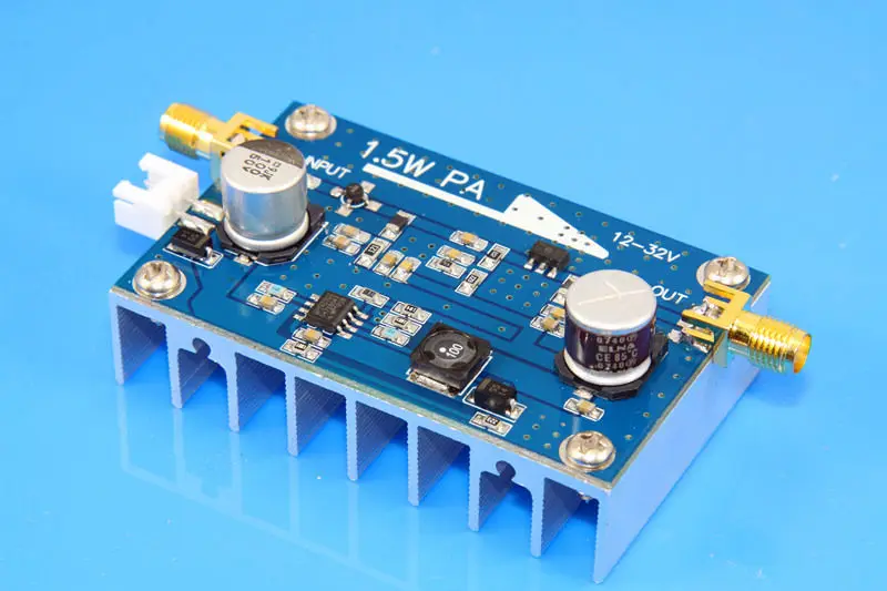 10MHz-500 MHZ 1 5 W RF усилитель мощности с радиатором для HF FM VHF UHF fm-передатчик