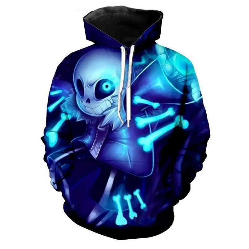 Undertale Cosplay Costume Sans Frisk Cosplay Hoodies Men Women Hooded Jacket 3D Printed Coat Sportswear Sweatshirts S-5XL