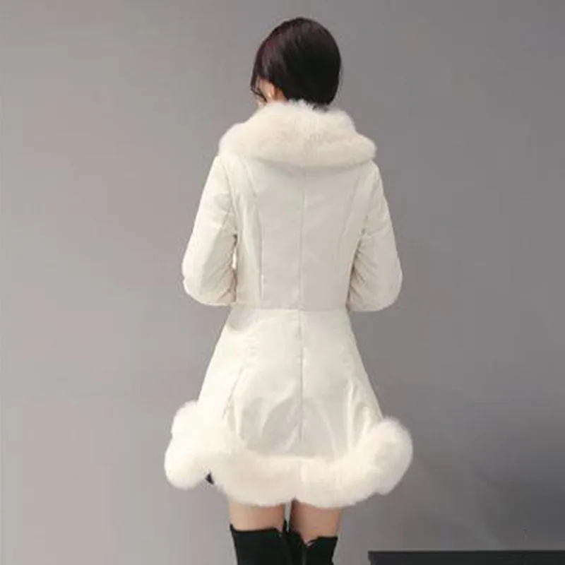 Женская зимняя куртка из искусственного меха Толстая теплая хлопковая