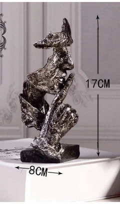 Современное искусство, украшение из смолы, ремесло, абстрактная скульптура, статуэтка, украшения, тишина, золото, украшение для офиса, дома, аксессуары - Цвет: S