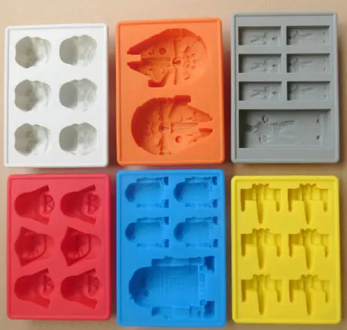 Набор из 6 шт. 100% Пищевой Силикон Штурмовик сокол хан Соло дарт Вейдер X wing и R2D2