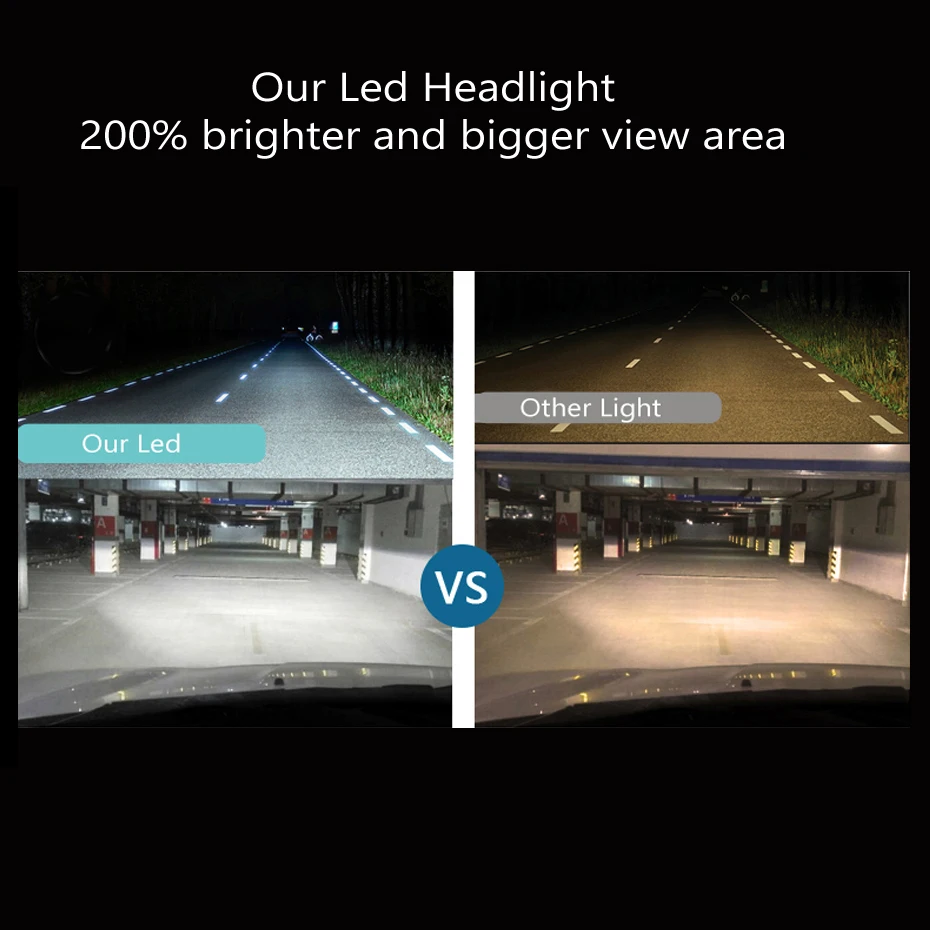 

Car Led Headlight Bulbs 100W 12000LM H4led H7led H11 H8 H1led HB4 Auto Car High low Beam 6000K 6500K Led Light Visture M7 Mini7