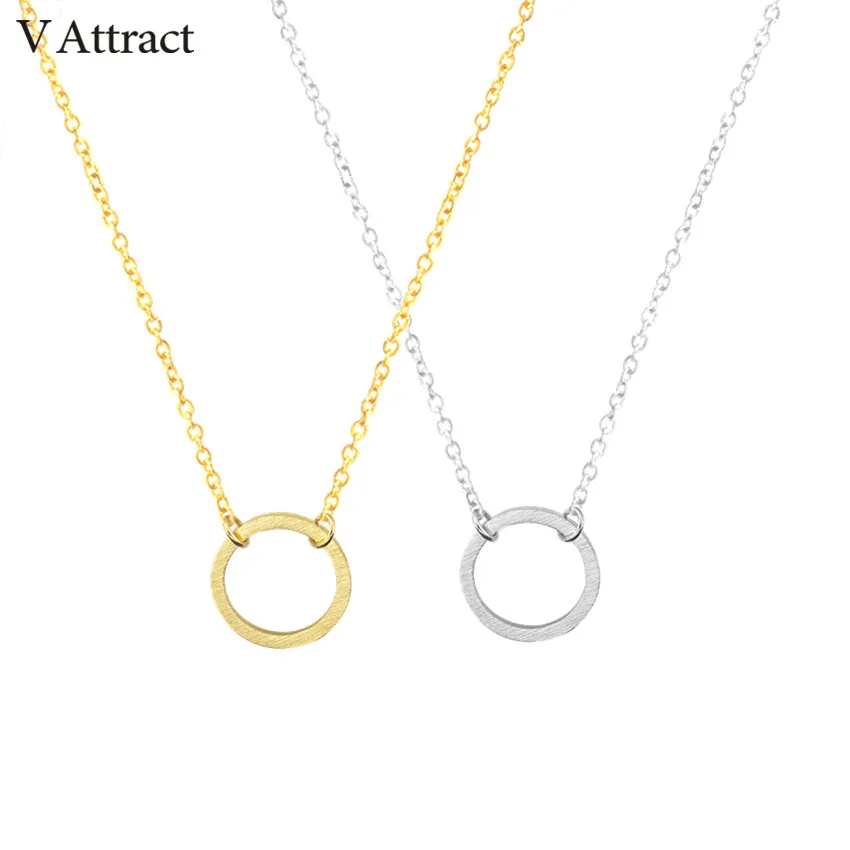 V привлечь 10 шт. розовое золото круг Цепочки и ожерелья Нержавеющая сталь