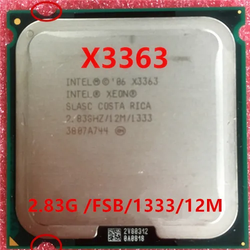 INTEL XEON X3363 2,83 GHz 12M 1333Mhz cpu/Quad-Core/FSB 1333 MHz/серверный Процессор работает на некоторых 775 разъемах материнской платы