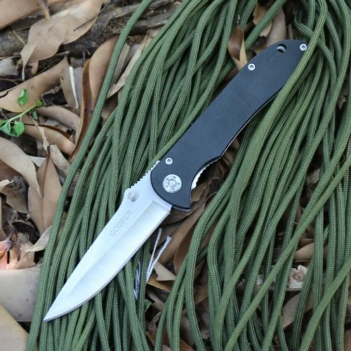 GODFUR ST-02 складной нож Многофункциональный кухонный нож для фруктов G10 Ручка для походов на природе охотничьи ножи для выживания карманные EDC инструменты - Цвет: ST-2FB