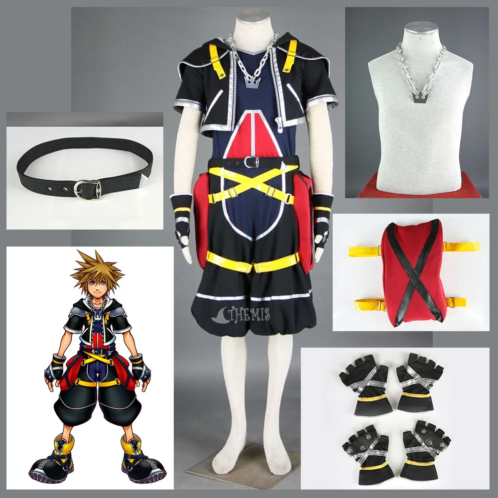 Костюм для косплея Athemis Kingdom Hearts I Sora перчатки любого размера на заказ любой