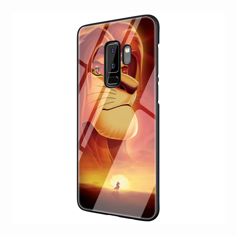 G2 Король Лев закаленное Стекло чехол для телефона для samsung S7 край S8 S9 S10 Plus Note 8 9 A10 20 30 40 50 60 70 - Цвет: G2