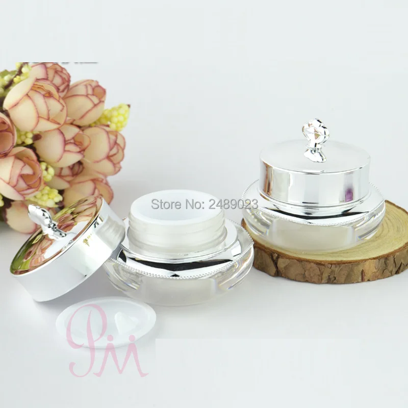 Корона белая Золотая фиолетовая Высококачественная Акриловая банка с крышкой 10