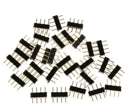 200PCS 4-Pin Male Plug Adapter Connector for RGB 5050 LED Strip Light Connect |