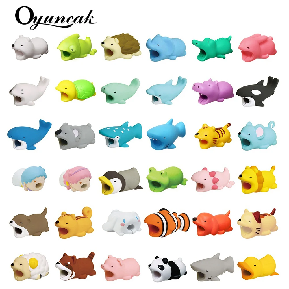 Oyuncak животное защитный кабель укус Новинка Chompers протектор для Iphone милый гаджет