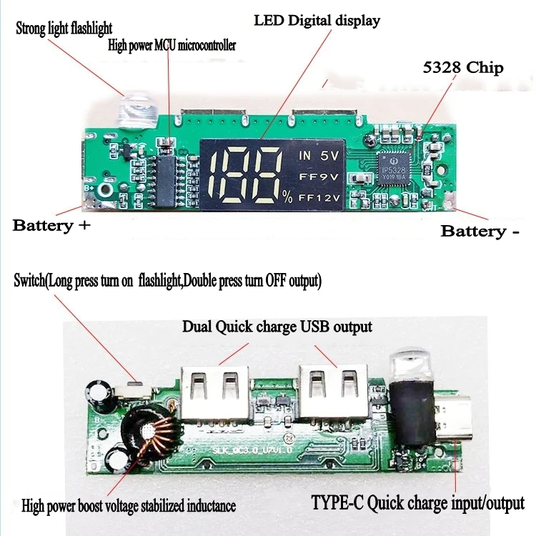 18650 батарея quick charge тип-c QC 3,0 2,0 USB 5V 9V 12V запасные аккумуляторы для телефонов Чехол 7X18650 батарея зарядное устройство коробка
