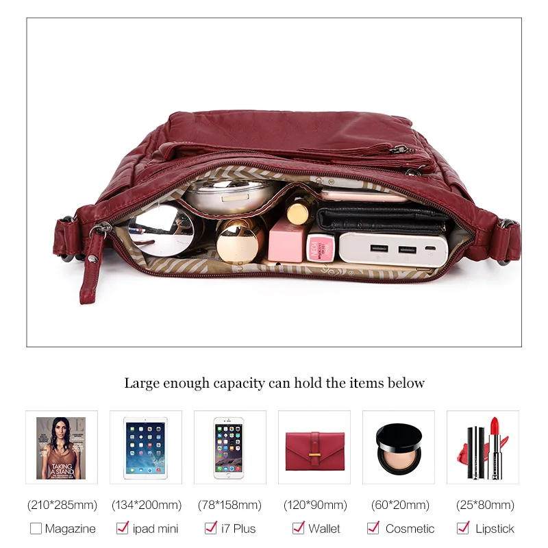 Angel Kiss Women Flip Crossbody Bags With Interior Zipper Pocket Multi Pockets XS160428-1 | Багаж и сумки