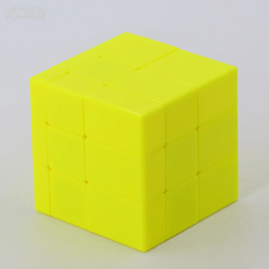 Yellow Micube зеркальный куб Qiyi кубики блоки с серебряным литым покрытием блестящий зеленый желтый Магический кубик головоломка IQ развивающие игрушки - Цвет: Yellow