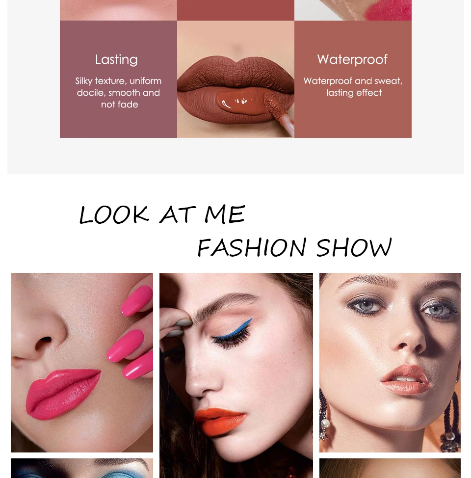 KADALADO 22 шт./лот Сексуальная цветная Водонепроницаемая матовая губная помада S Блеск для губ долговечная жидкость губная помада блеск для губ ТИНТ комплект макияж