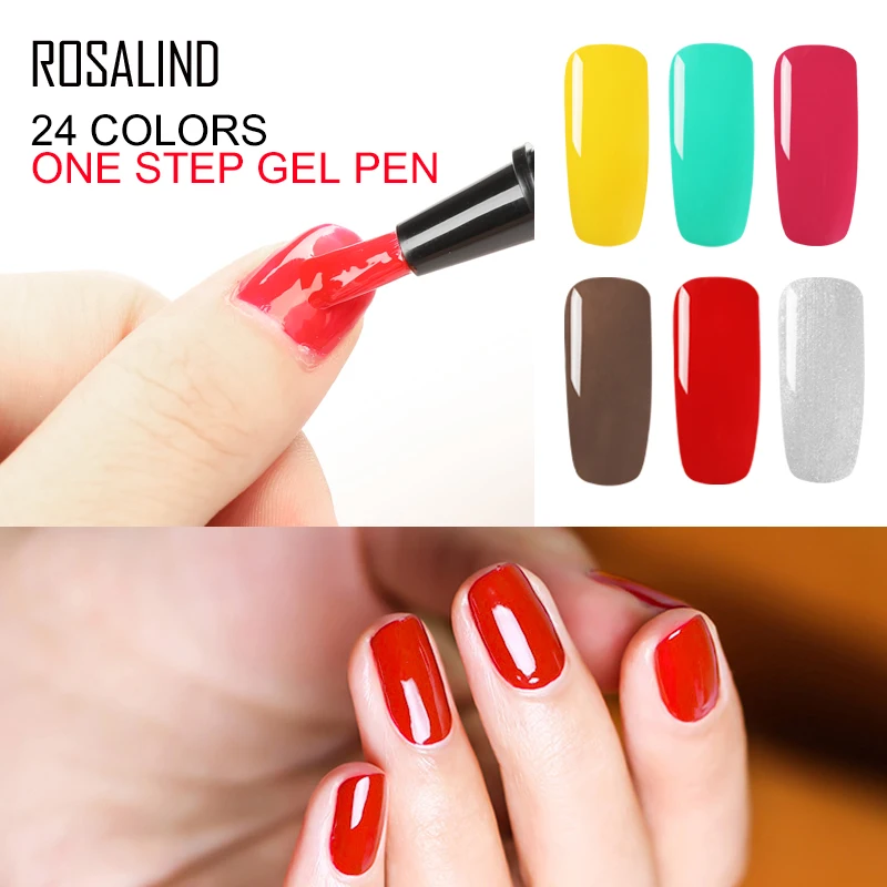 ROSALIND гель лак с блеском для ногтей Гель Карандаш Полупостоянный простой в
