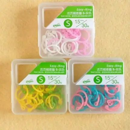 s real color 30pcs Планировщик, внутренние аксессуары для страниц, болванное кольцо, цветное пластиковое болванное кольцо, кольцо для книг - Цвет: s real color 30pcs