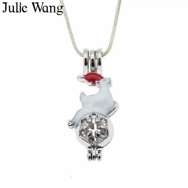 Ювелирные украшения Julie Wang из сплава эмалированная белая зеленая подвеска