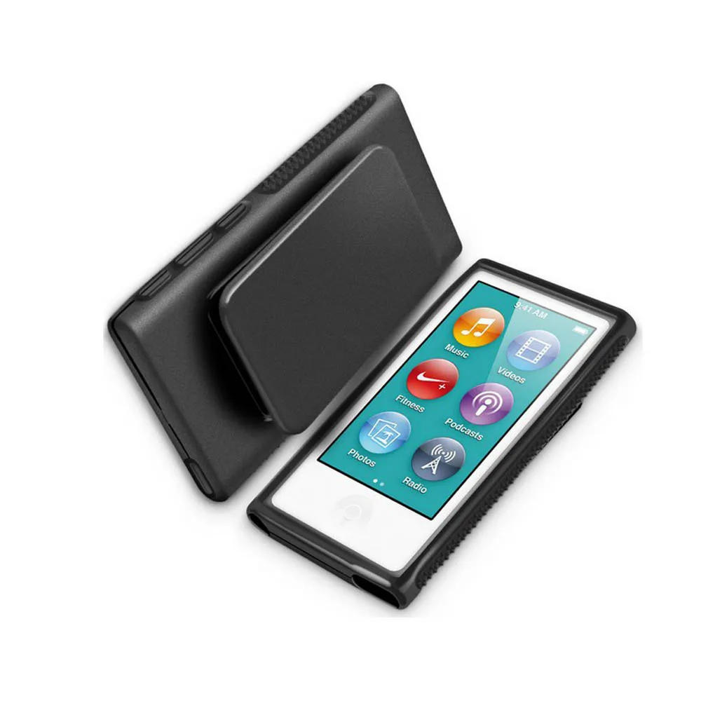 Running Camel Новинка для iPod Nano 7 7G 7-й Зажим для ремня ТПУ резиновый гелевый мягкий кожаный чехол+ 2 шт Защитная пленка для экрана для Nano 7