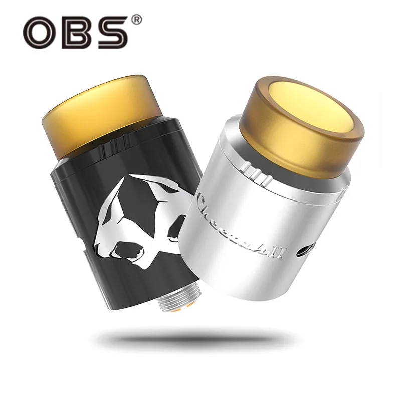 Оригинальный OBS Cheetah II 22 мм RDA танк электронных сигарет ввиду капающий распылитель